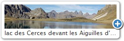 lac des Cerces devant les Aiguilles d'Arves