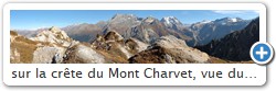 sur la crte du Mont Charvet, vue dur le Grand Bec, la Grande Casse et les glaciers de la Vanoise