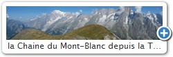 la Chaine du Mont-Blanc depuis la Tete de la Tronche