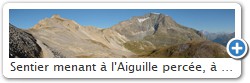 Sentier menant  l'Aiguille perce,  droite le Dome de la Sache 