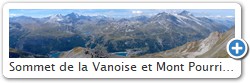 Sommet de la Vanoise et Mont Pourri  Droite, au premier plan les lacs de Tignes