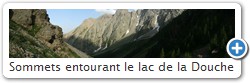 Sommets entourant le lac de la Douche