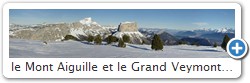 le Mont Aiguille et le Grand Veymont depuis la tte Chevalire