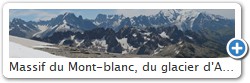 Massif du Mont-blanc, du glacier d'Argentire au Mont-Blanc, depuis le sommet du Buet