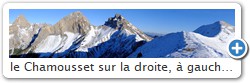 le Chamousset sur la droite,  gauche le col de Corps entre la Tte et le Roc de Garnesier