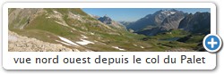 vue nord ouest depuis le col du Palet