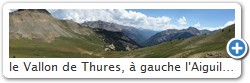 le Vallon de Thures,  gauche l'Aiguille Rouge