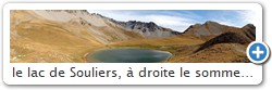 le lac de Souliers,  droite le sommet de Tronchet