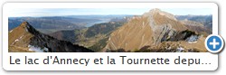 Le lac d'Annecy et la Tournette depuis la Pointe de Banc Fleury 2009m