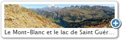 Le Mont-Blanc et le lac de Saint Gurin en montant au Grand-Mont. Au premier plan la crte des Mont d'Acrays