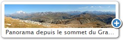 Panorama depuis le sommet du Grand-Mont, du Mont-Blanc au glacier de la vanoise en passant par le Mont Pourri et la Grande Casse