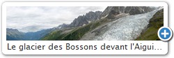 Le glacier des Bossons devant l'Aiguille du Midi