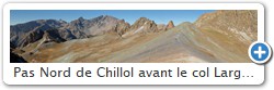 Pas Nord de Chillol avant le col Large,  droite l'Aiguille Large objectif du jour