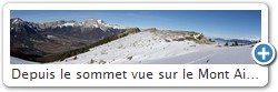 Depuis le sommet vue sur le Mont Aiguille et les falaise du Vercors