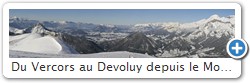 Du Vercors au Devoluy depuis le Montagne de France. Vue sur le Mont Aiguille, l'Obiou et le Grand Ferrand