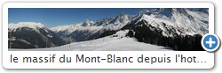 le massif du Mont-Blanc depuis l'hotel Bellevue