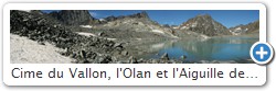 Cime du Vallon, l'Olan et l'Aiguille de l'Olan depuis le lac des Rouies