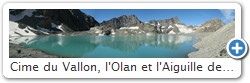 Cime du Vallon, l'Olan et l'Aiguille de l'Olan depuis le lac des Rouies