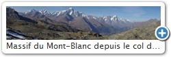 Massif du Mont-Blanc depuis le col du Tachuy