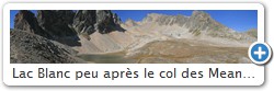 Lac Blanc peu aprs le col des Meandes