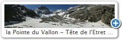 la Pointe du Vallon - Tte de l'Etret - Tte des Fetoules