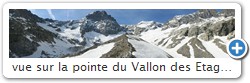 vue sur la pointe du Vallon des Etages 3564m