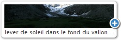 lever de soleil dans le fond du vallon des Etages
